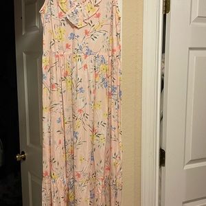 Long beautiful pink floral dress from Old Navy Small